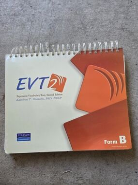Pearson EVT2 Expressive Vocabulary Test Second Edition Form B - White and Orange